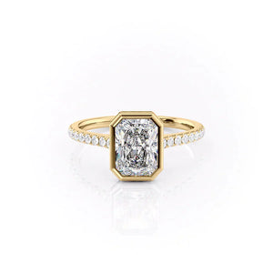The Pave Charlotte Set With A 3 Carat Radiant Lab Diamond
