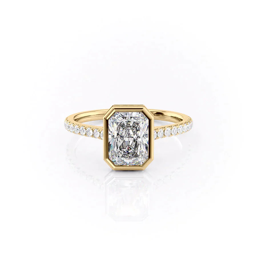 The Pave Charlotte Set With A 1 Carat Radiant Lab Diamond
