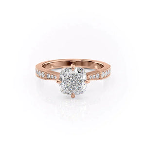 The Rebecca Set With A 2.5 Carat Cushion Lab Diamond