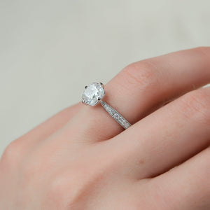 The Rebecca Set With A 2 Carat Cushion Lab Diamond