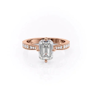 The Rebecca Set With A 2.5 Carat Emerald Lab Diamond