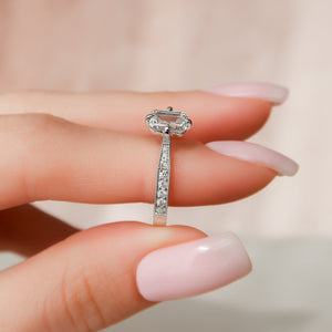 The Rebecca Set With A 2 Carat Emerald Lab Diamond
