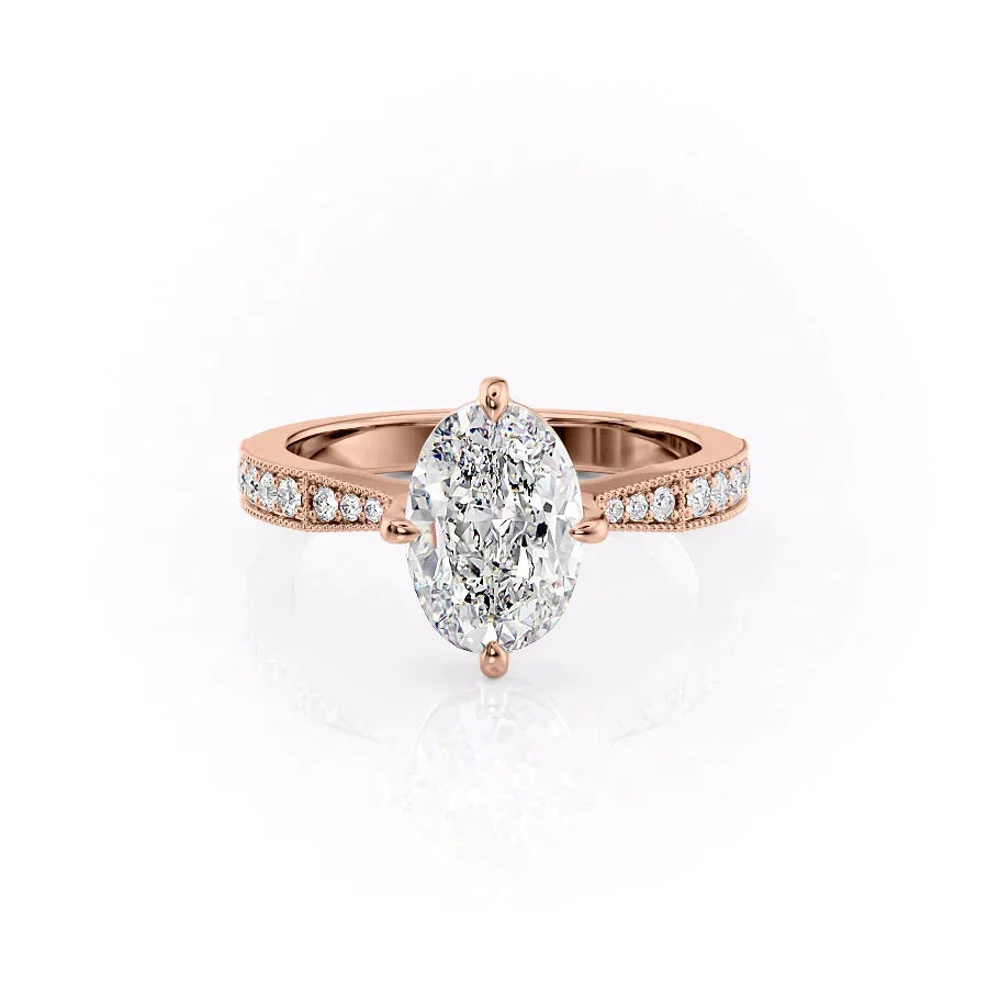 The Rebecca Set With A 1 Carat Oval Lab Diamond