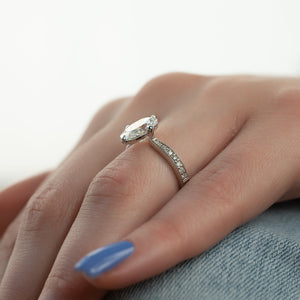 The Rebecca Set With A 2 Carat Oval Lab Diamond