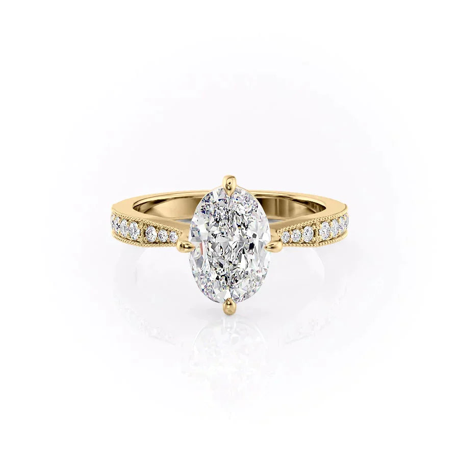The Rebecca Set With A 1.5 Carat Oval Lab Diamond