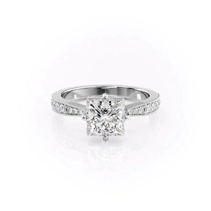 The Rebecca Set With A 1 Carat Princess Moissanite