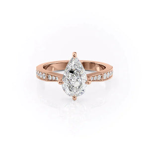The Rebecca Set With A 2 Carat Pear Lab Diamond