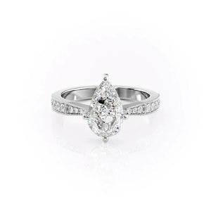 The Rebecca Set With A 3 Carat Pear Lab Diamond