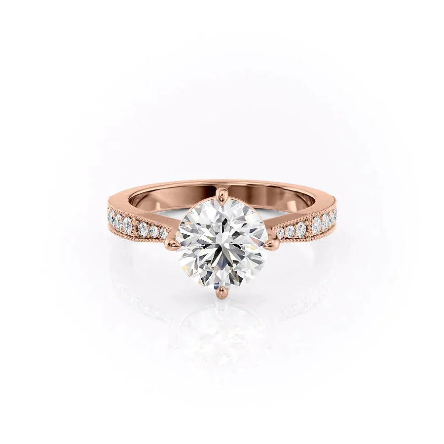 The Rebecca Set With A 2 Carat Round Lab Diamond