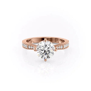 The Rebecca Set With A 1 Carat Round Moissanite