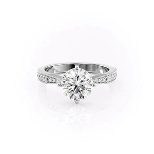 The Rebecca Set With A 2.5 Carat Round Lab Diamond
