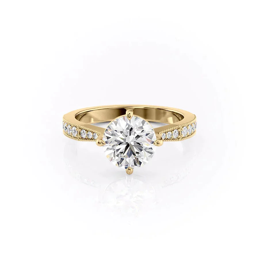 The Rebecca Set With A 2.5 Carat Round Lab Diamond