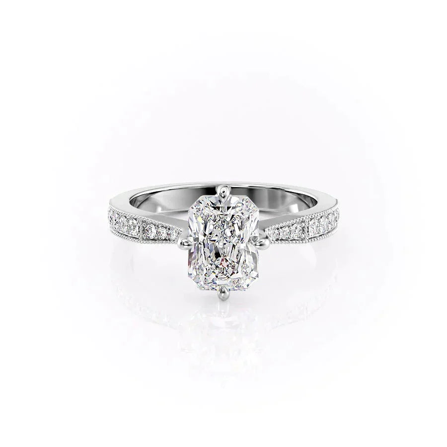 The Rebecca Set With A 2 Carat Radiant Lab Diamond