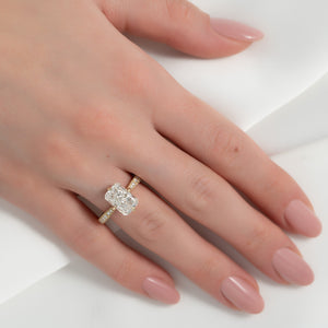 The Rebecca Set With A 2 Carat Radiant Lab Diamond