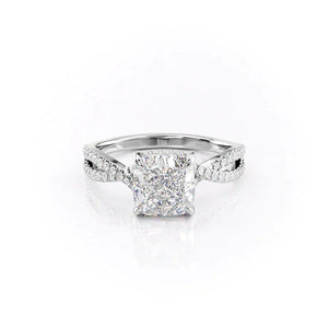 The Angelina Set With A Cushion Moissanite
