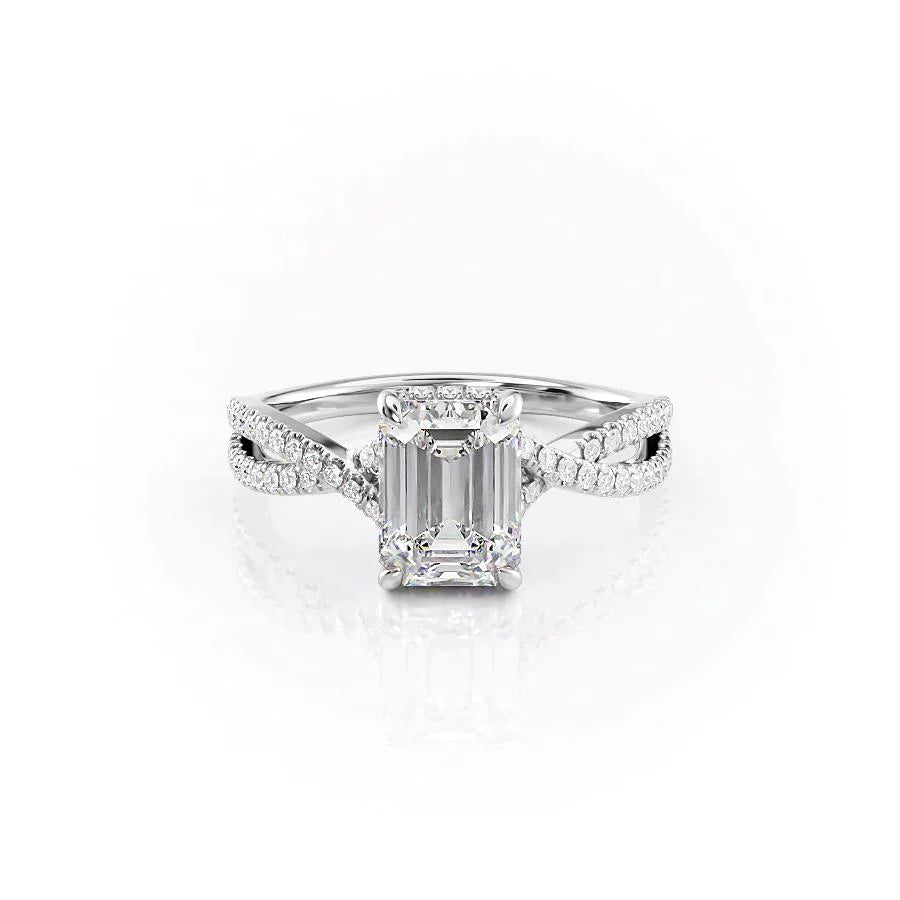 The Angelina Set With A 1.5 Carat Emerald Lab Diamond
