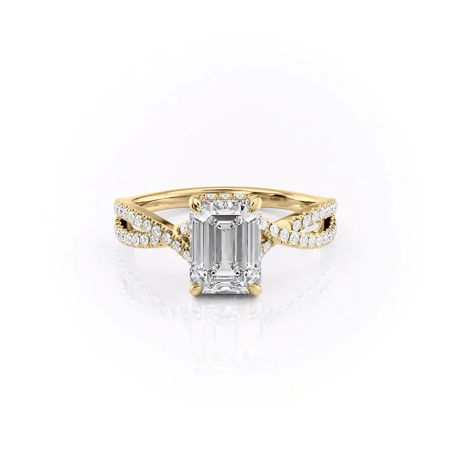The Angelina Set With A 2.5 Carat Emerald Lab Diamond