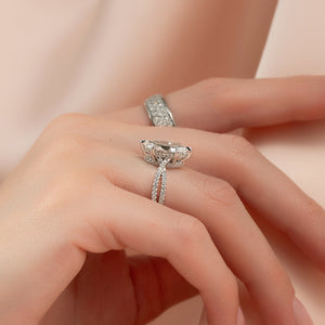 The Angelina Set With A 2 Carat Marquise Lab Diamond
