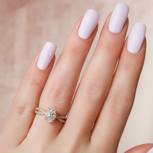 The Angelina Set With A 3 Carat Oval Lab Diamond