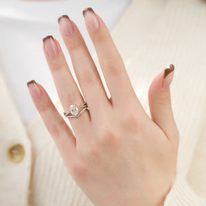 The Angelina Set With A 3 Carat Oval Lab Diamond