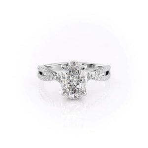 The Angelina Set With A Oval Moissanite