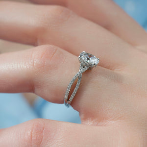 The Angelina Set With A 2 Carat Oval Lab Diamond