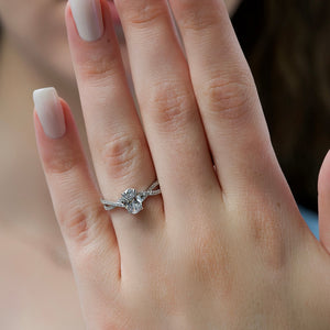 The Angelina Set With A 2 Carat Oval Lab Diamond