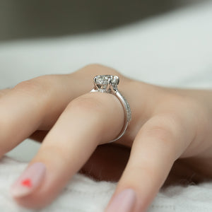 The Angelina Set With A 2 Carat Oval Lab Diamond