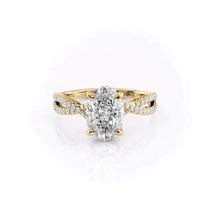 The Angelina Set With A Oval Moissanite