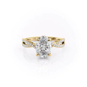 The Angelina Set With A 2.5 Carat Oval Moissanite