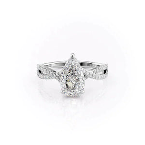 The Angelina Set With A Pear Moissanite