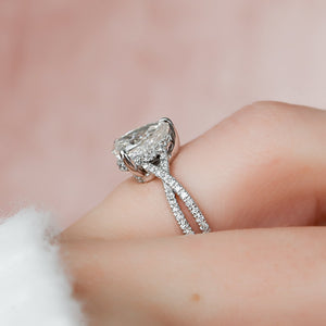 The Angelina Set With A 3 Carat Pear Lab Diamond