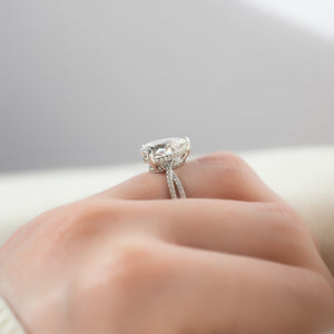 The Angelina Set With A 3 Carat Pear Lab Diamond