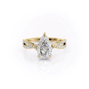 The Angelina Set With A Pear Moissanite