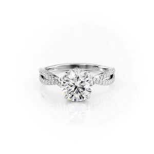 The Angelina Set With A Round Moissanite