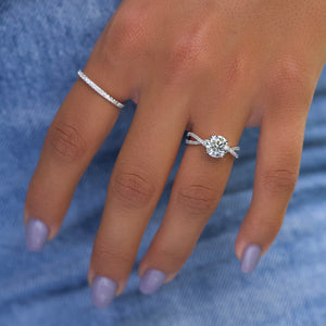 The Angelina Set With A 2 Carat Round Lab Diamond