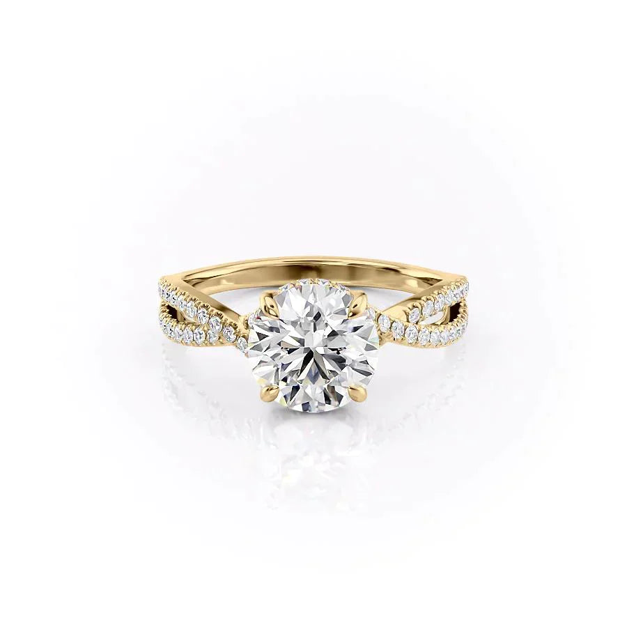 The Angelina Set With A 1.5 Carat Round Lab Diamond