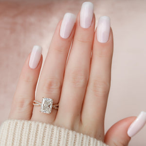 The Angelina Set With A 2 Carat Radiant Lab Diamond