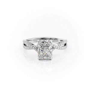 The Angelina Set With A Radiant Moissanite
