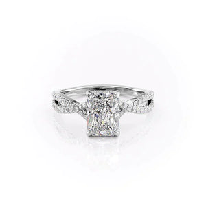 The Angelina Set With A 2 Carat Radiant Moissanite