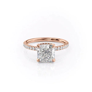 The Pave Alex Set With A Cushion Moissanite