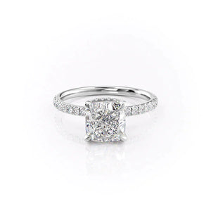 The Pave Alex Set With A 2 Carat Cushion Lab Diamond