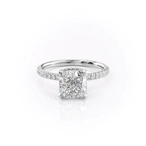 The Pave Alex Set With A Cushion Moissanite