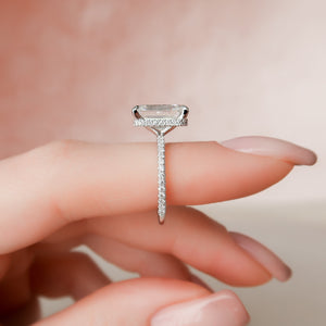 The Pave Alex Set With A 2 Carat Emerald Lab Diamond