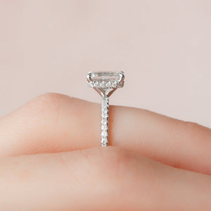 The Pave Alex Set With A 2 Carat Emerald Lab Diamond