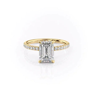 The Pave Alex Set With A Emerald Moissanite