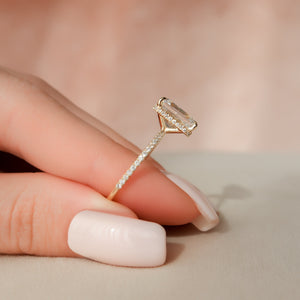 The Pave Alex Set With A 3 Carat Emerald Lab Diamond