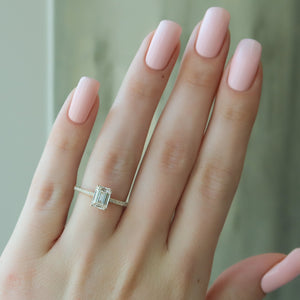 The Pave Alex Set With A 3 Carat Emerald Lab Diamond