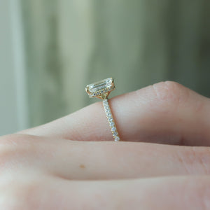The Pave Alex Set With A 3 Carat Emerald Lab Diamond
