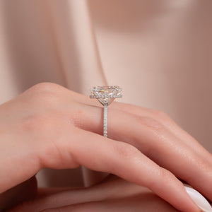 The Pave Alex Set With A 1 Carat Oval Lab Diamond